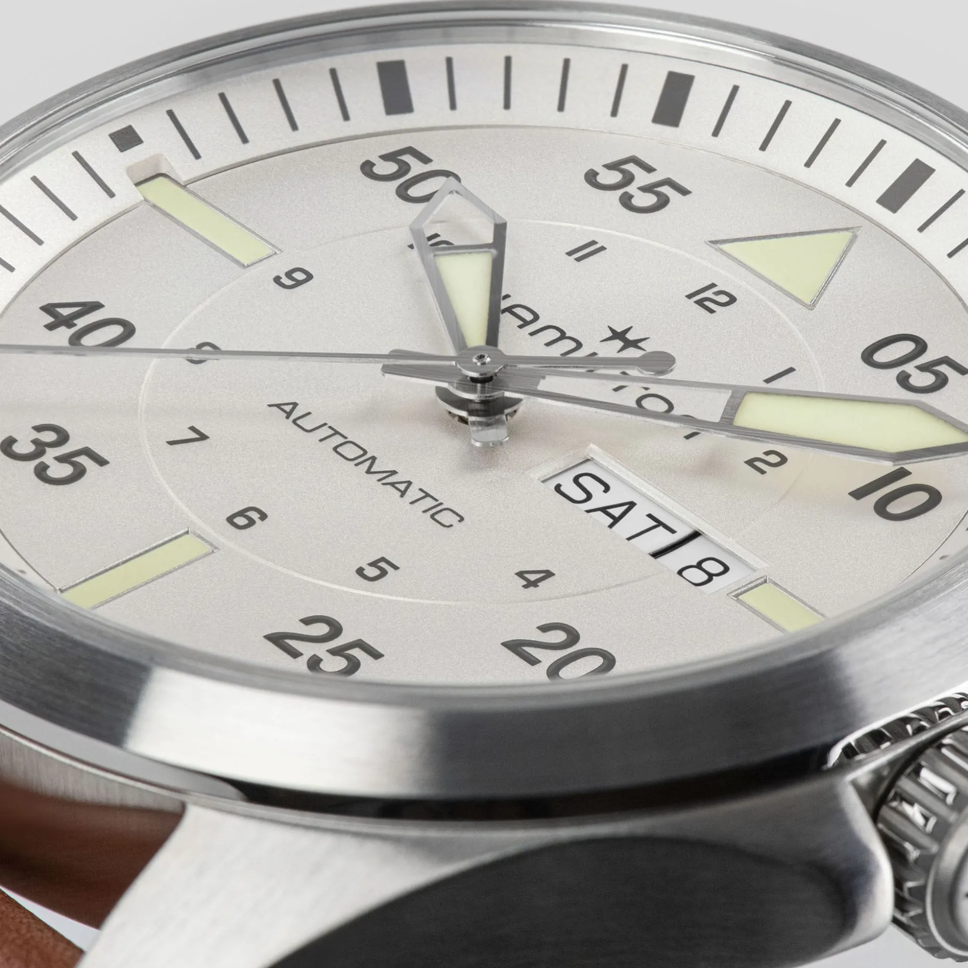 Khaki Aviation Pilot Day Date Auto
