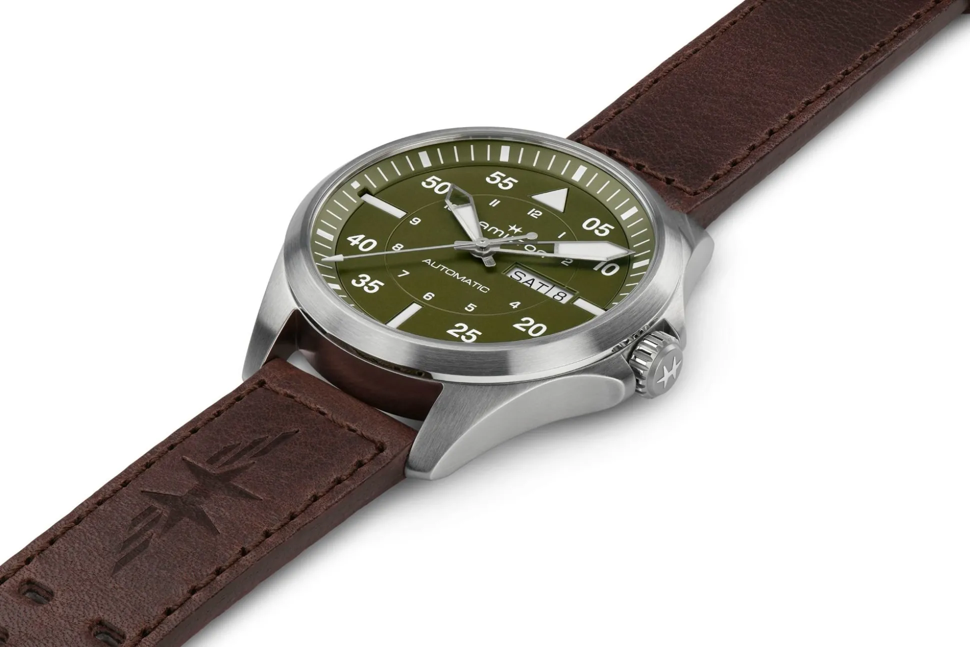 Khaki Aviation Pilot Day Date Auto