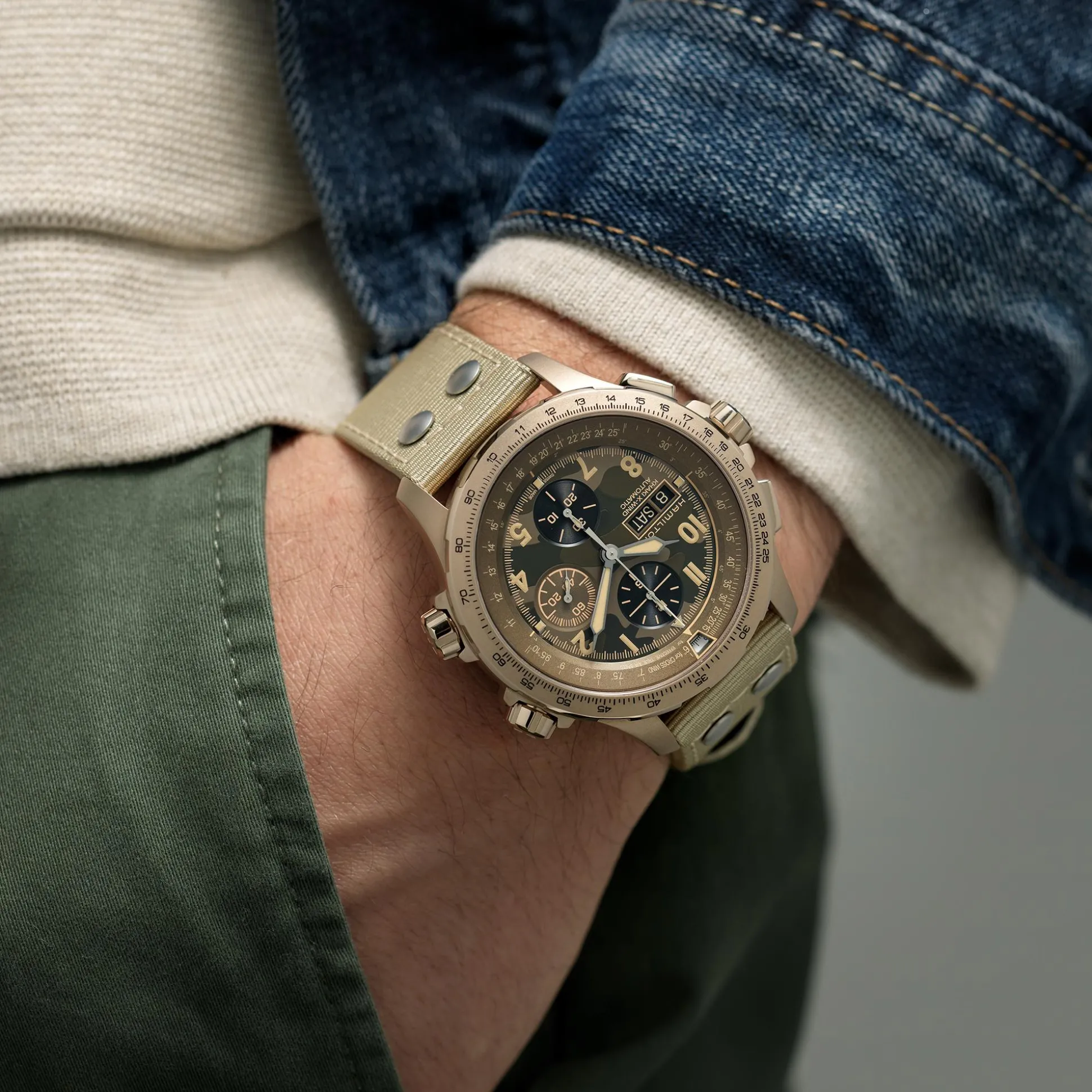 Khaki Aviation X-Wind Auto Chrono