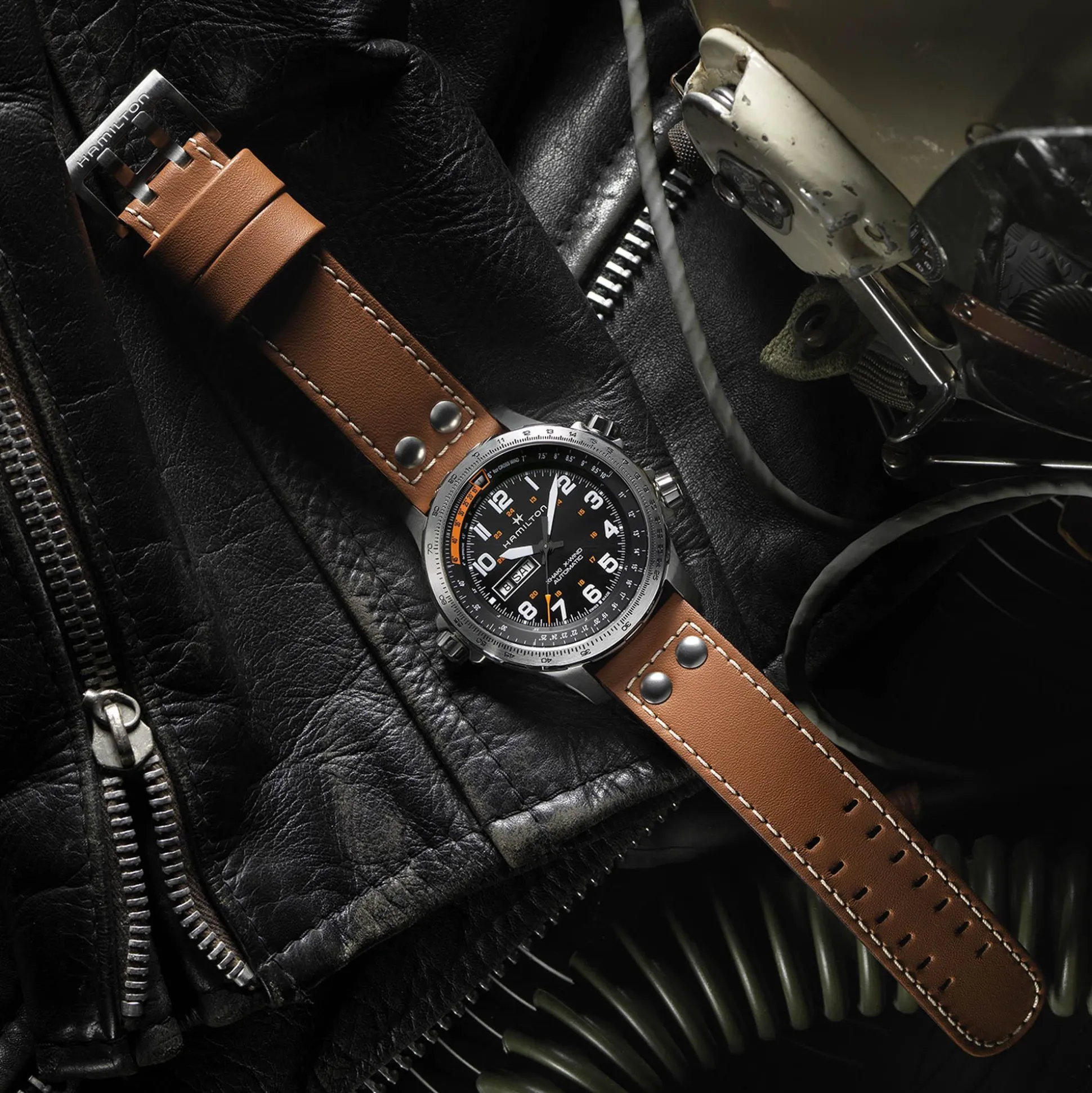 Khaki Aviation X-Wind Day Date Auto