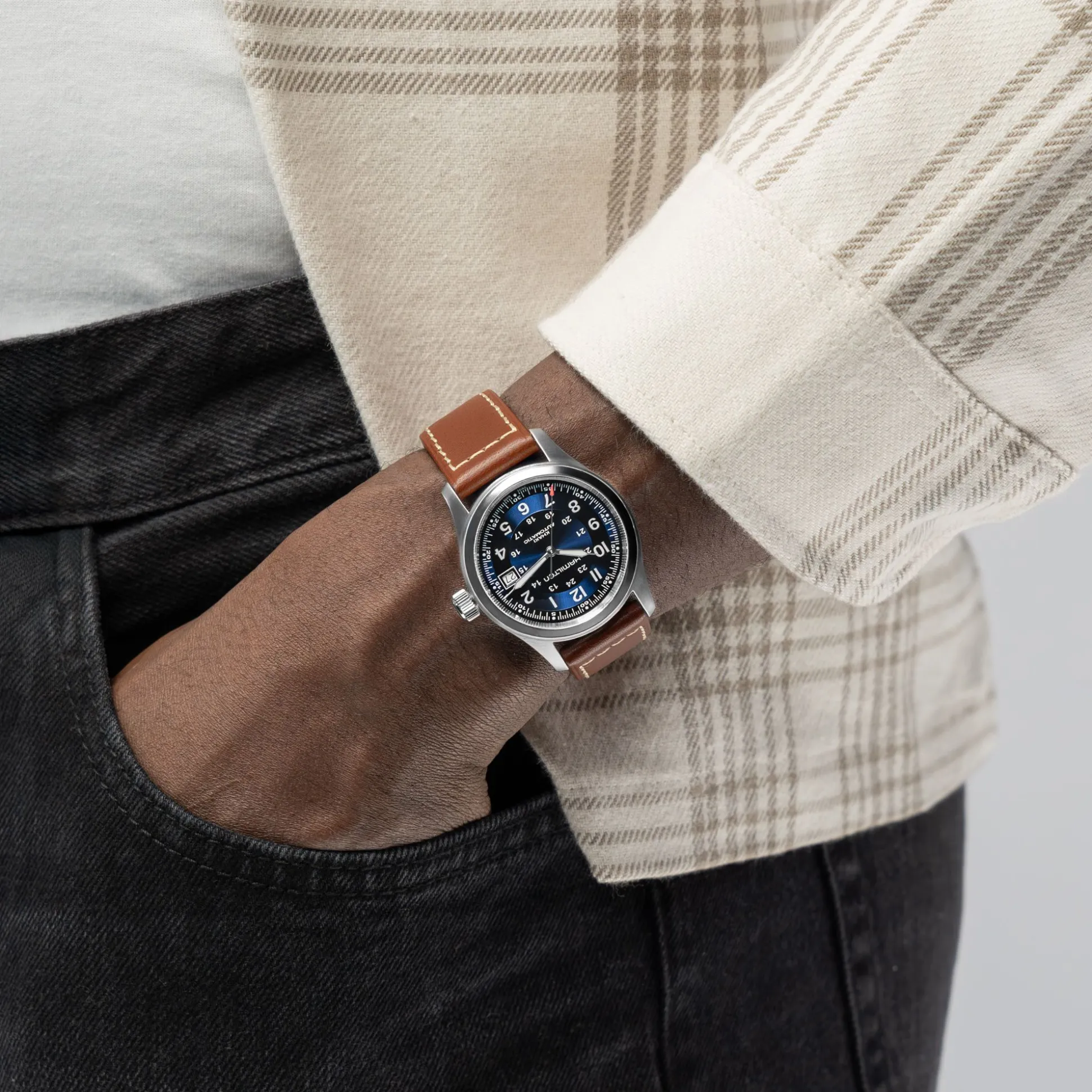 Khaki Field Auto 38mm